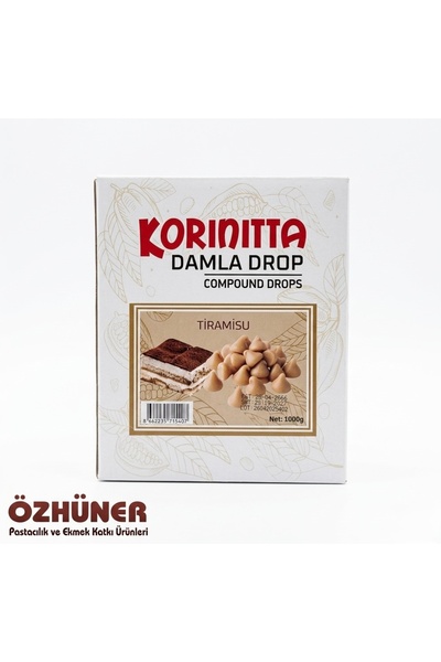 Korinitta Tiramisu Aromalı Damla Çikolata - 1 Kg