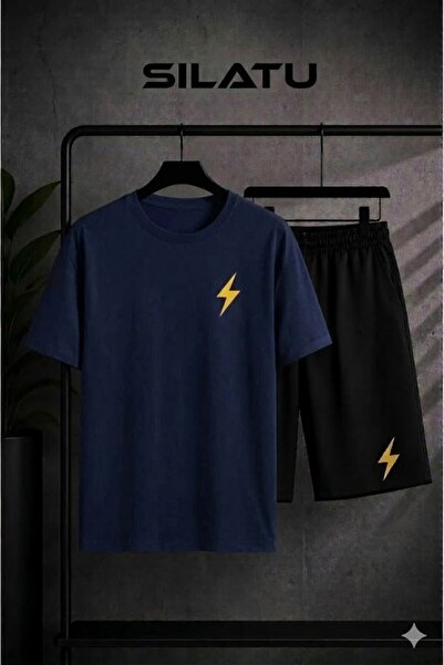 SILATU Lightning Printed T-Shirt Shorts Set