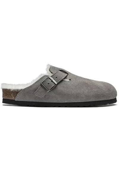 Premium Boston Shearling – Grey | Suede Comfort Clogs