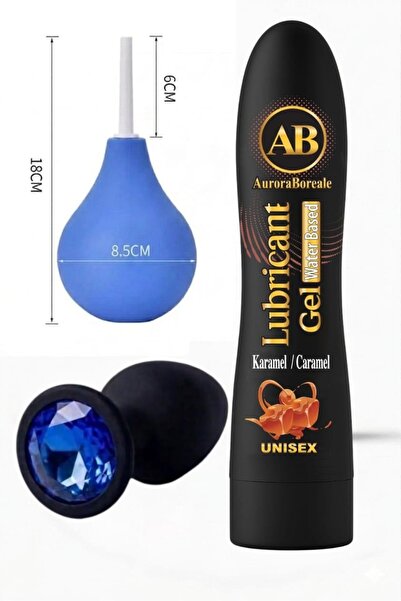 AuroraBoreale Karemelli Premium Kayganlaştırıcı Jel Temizleme Pompası Mavi Ta...
