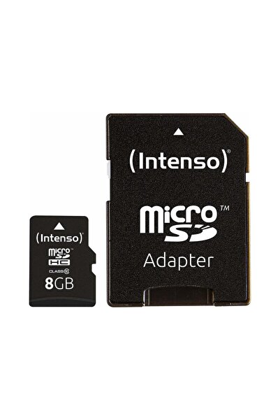 Intenso microSDHC 8GB C10 + Αντάπτορας 3413460