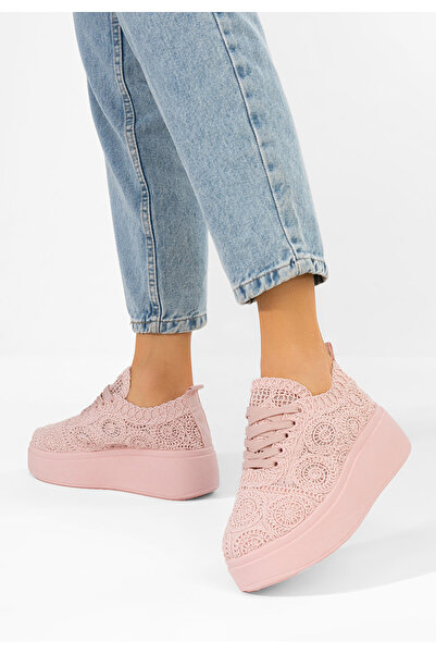 B T Shoes Anneira pink Platform Sole sneakers