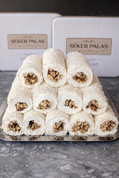 ŞEKER PALAS AFYON Cevizli Sarma Afyon Lokumu 500GR - İri Taze Ceviz Dolgulu S...