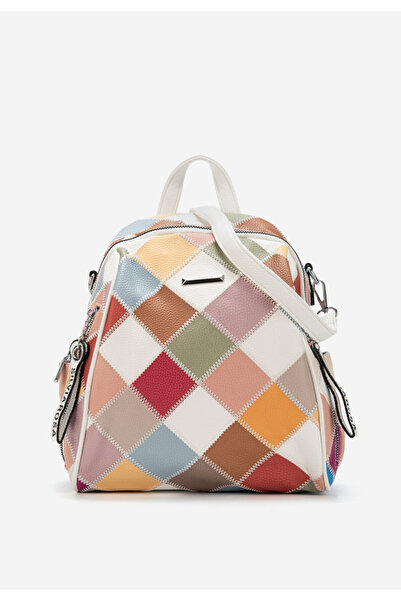 B T Shoes Rucsac dama Silvia Rosa 6100 alb