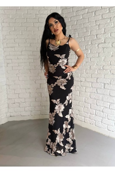 moneta boutique Rochie maxi de damă cu design floral