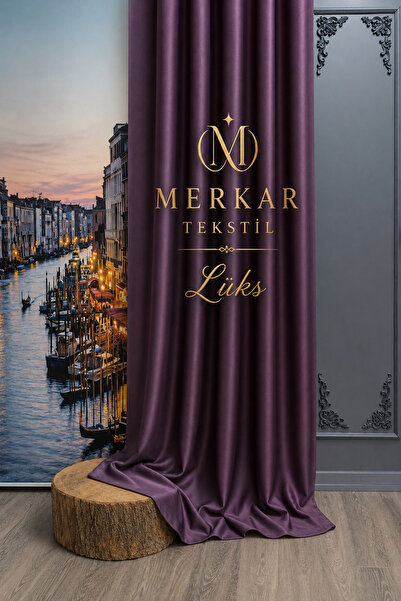 MERYKAR HOME COLLECTİON MÜRDÜM BLACKOUT IŞIK GEÇİRMEZ KARARTMA FON PERDE- TEK...