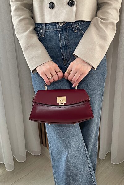 Fibag Women's Burgundy Trend Bag - Adjustable Long Strap Hand and Shoulder Bag