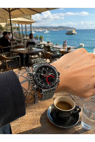 Naviforce Digital-Anolog 30 metre Paslanmaz Çelik 2Yıl Garantili Erkek Saati ...