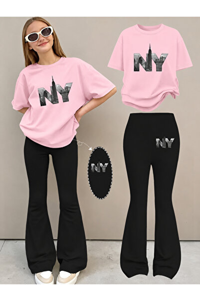 YUNAYT Set de pantaloni evazați și tricou spaniol pentru fete
