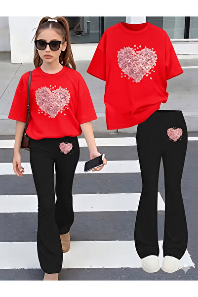 YUNAYT Set de pantaloni evazați și tricou spaniol pentru fete