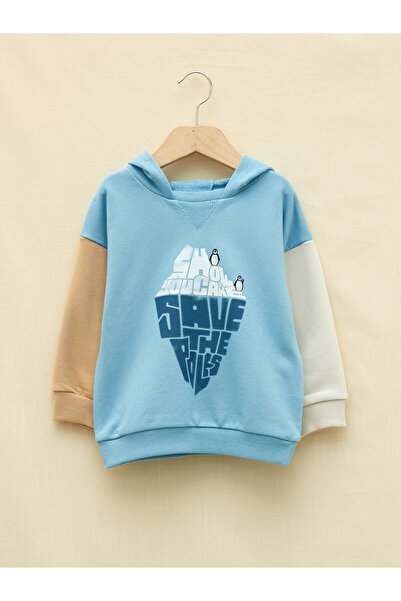 LC Waikiki Long Sleeve Printed Baby Boy Hoodie
