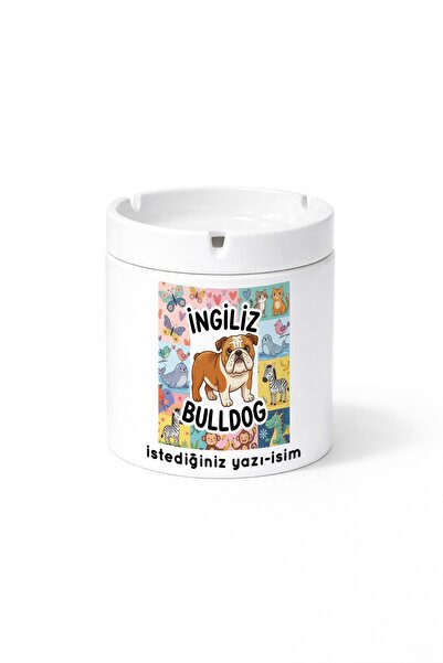 Kirbi Reklam Animal English Bulldog Double Sided Printed Ashtray Ashtray Gift