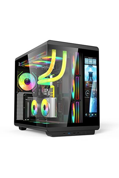 GAMETECH Vision 12 İnç LCD Ekranlı, Kumandalı, 7x120mm ARGB Fanlı Gaming Akva...