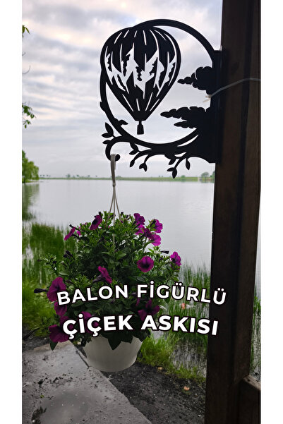 Metalciklerim Metal Saksı Askılığı - Balon Figürlü Duvar Tipi Dekoratif Çiçek...