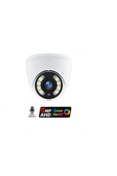 Midcom J-TECH JT-5050 5MP Ahd Sesli Dome Gece Renkli Güvenlik Kamerası