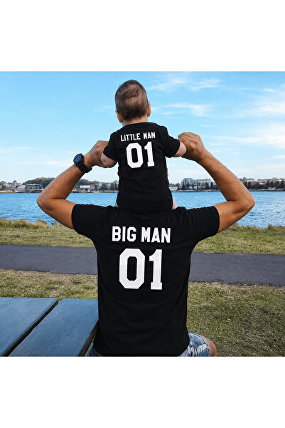 LORVEX Tricou combinat tată-fiică, supradimensionat, 100% bumbac, pentru fami...