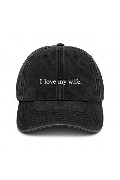 WeavedCo "I Love My Wife" Embroidered Vintage Washed Baseball Cap
