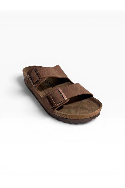 epona Men's Double Buckle Comfortable Anatomical Cork Sole Slippers