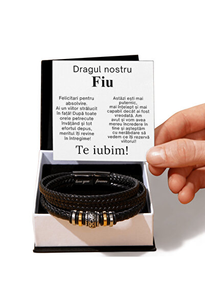 Bijuri Cadou pentru fiul nostru - brățară din piele