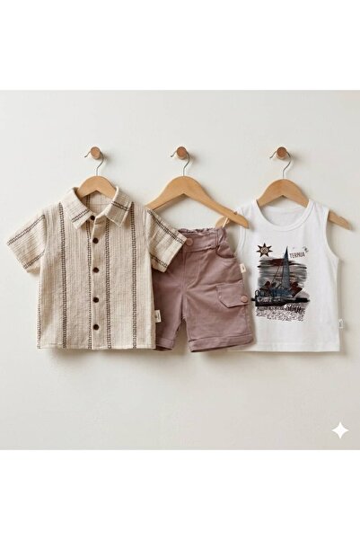 KapsülBebek Knitwear Look 2-Piece Men's Set - 100% Cotton