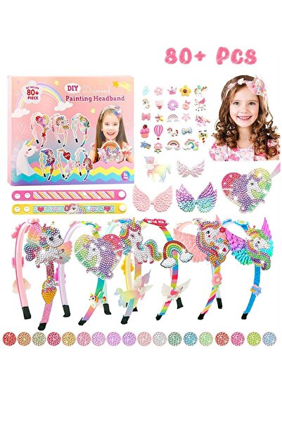 Arabest Unicorn Headband Making Kit,DIY Hair Accessories Set,Diamond Painting...