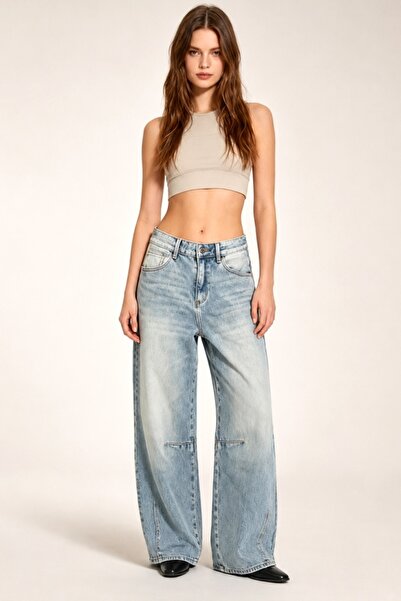 FashionForYou Florence women's distressed jeans, balloon cut with pockets, Li...