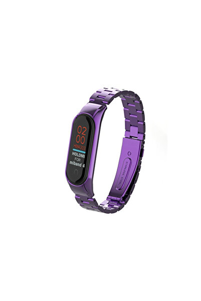 OSKA GLOBAL Mi Band 4 Metal Link Cord - Purple