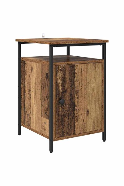 vidaxl Dulap de noapte Lemn vechi 40 x 42 x 60cm Lemn compozit