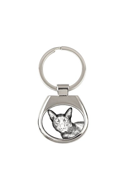 Art - Dog Breloc Art-Dog Havana cu pisică maro – Pandantiv personalizat din m...