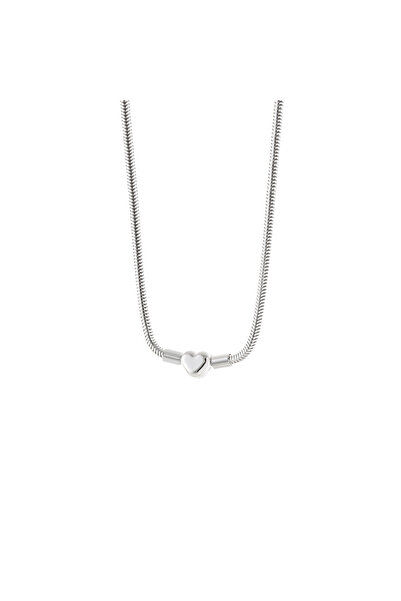 OXETTE Necklace with heart pendant made of stainless steel Charming
