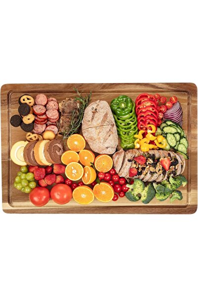 Garvee XL Cutting Board, 45.7 * 30.5cm Large Acacia Wooden Cutting Board for ...