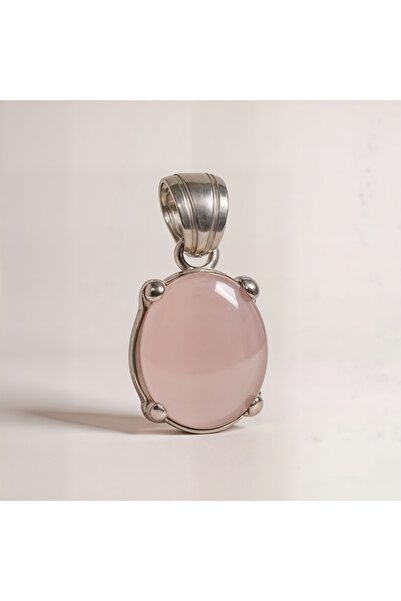 Oria Jewelry Pandantiv din argint 925 cu cuarț rose