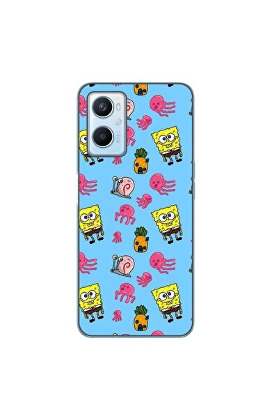 OEM Case compatible with Oppo A96 4G Silicone Gel Tpu Model Spongebob Pattern