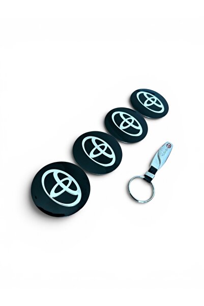 İKTUNING TOYOTA LOGO 4 ADET ALÜMİNYUM 56 MM JANT GÖBEK STIKCER VE DÖKÜM METAL...