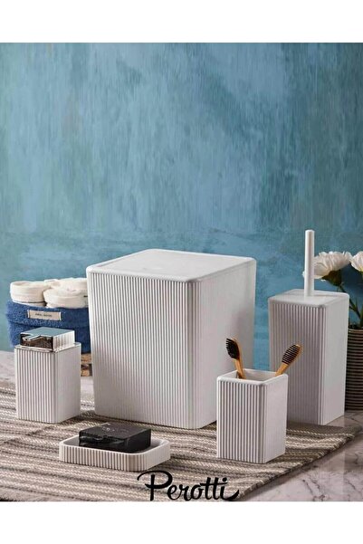 Perotti 5-Piece Square Bathroom Set White