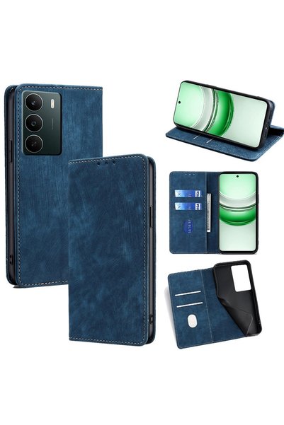 sscase Brush Magnetic Θήκη Βιβλίο Blue (Realme C71 4G)