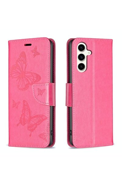 sscase Two Butterflies Θήκη Πορτοφόλι Rose Red (Samsung Galaxy S23 FE 5G)