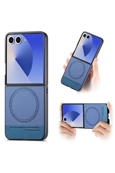 sscase MagSafe Denim Texture Σκληρή Θήκη Blue (Samsung Galaxy Z Flip7 5G)