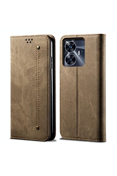 sscase Denim Texture Θήκη Βιβλίο Khaki (Realme C55)