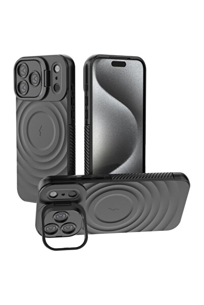 sscase Ripple Texture MagSafe Θήκη Σιλικόνης Black (Apple iPhone 17 Pro Max)