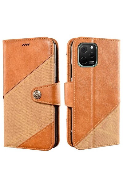 sscase Color Contrast Θήκη Πορτοφόλι Brown (Huawei Nova Y61)