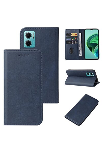 sscase Closure Magnetic Leather Θήκη Πορτοφόλι Blue (Xiaomi Redmi 10 5G)