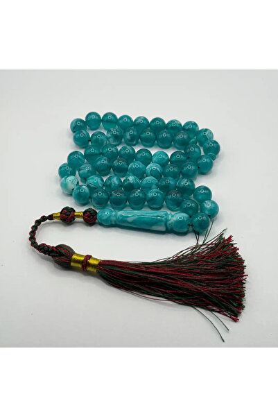5ii perfume Green Marble Bakalite Rosary - 51 Beads - 10mm - Bakrakushi and J...