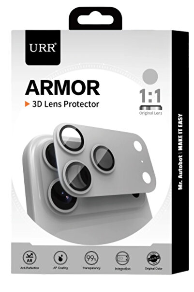 Fuchsia Urr iPhone 17 Pro Max Armor 3D Camera Lens Protector - Orange