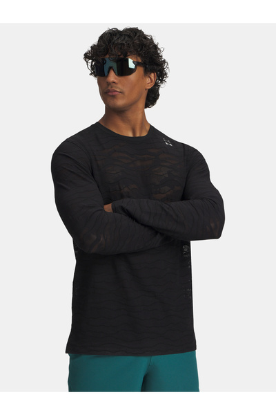 Under Armour Tricou bărbătesc UA Halo Jacquard LS-BLK