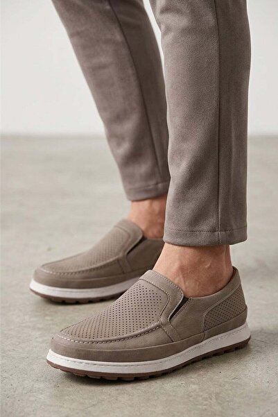 Ayakkabı Fuarı Elit Mzv5006N Men's Genuine Nubuck Leather Casual Shoes Sand