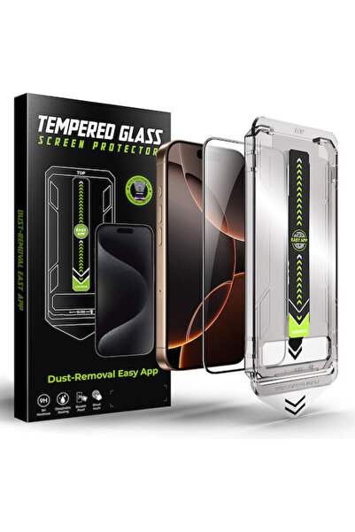 Techsuit Σκληρυμένο Γυαλί Μαύρο (iPhone 16 Pro)
