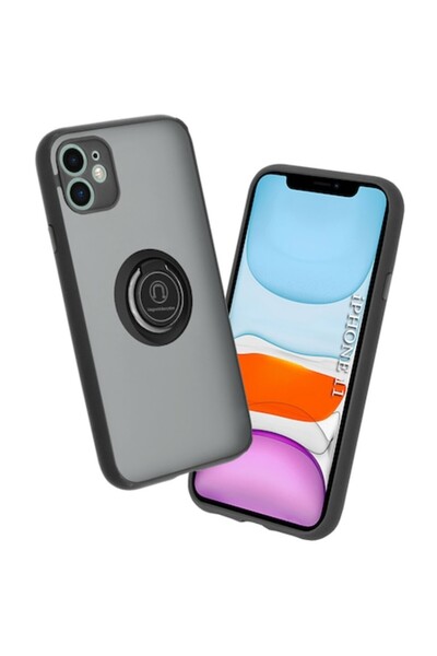 DAMUR Husă de protecție TPU cu inel pentru Apple iPhone 11, Inel magnetic, Pr...