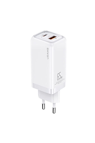 Usams Φορτιστής χωρίς καλώδιο με θύρα USB-A και θύρα USB-C, 65W Power Deliver...