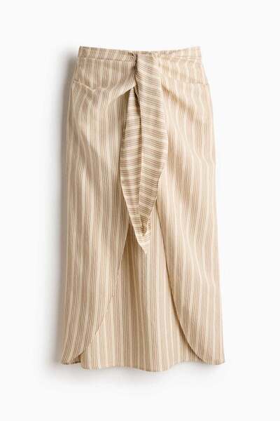H&M Tie-detail pencil skirt